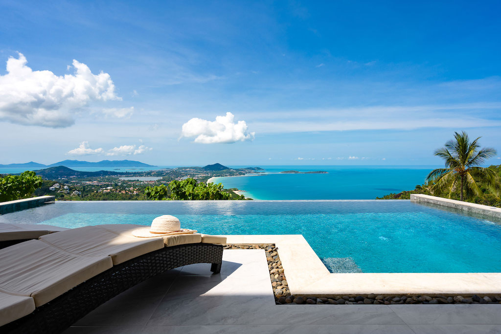 Majestic 4 Bedroom Seaview Pool Villa in Chaweng Noi for Sale