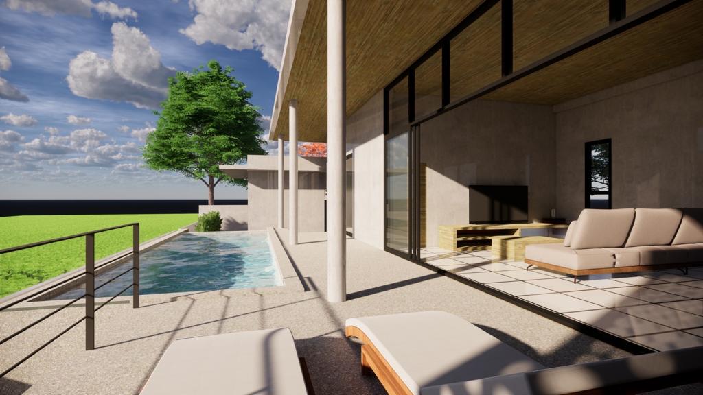 (SOLD) Modernistic 3 Bedroom Garden Pool Villa in Maenam for sale 