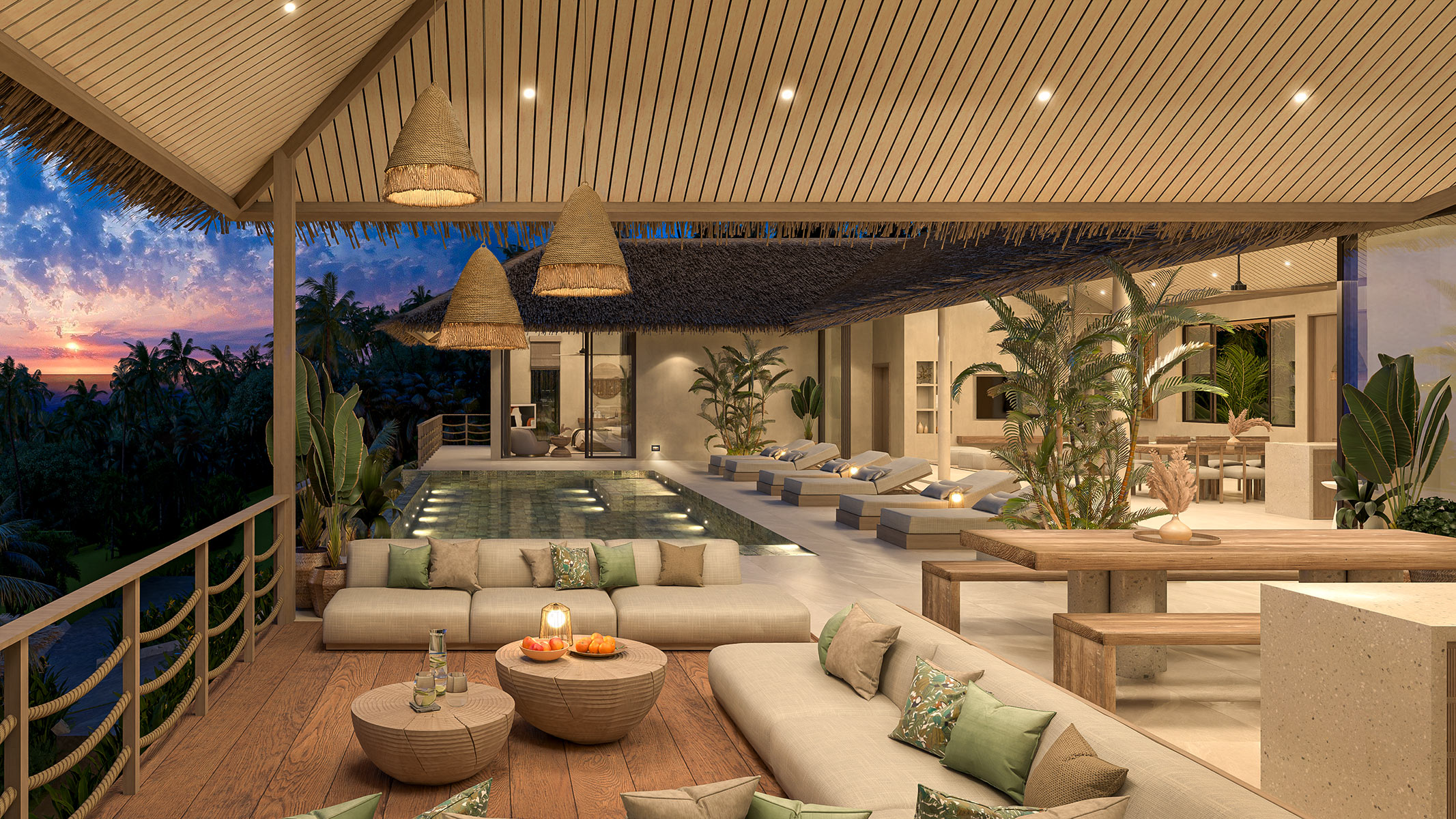 (SOLD) Pacific Sunset – Villa Komodo 5/8 Bedroom Seaview Pool Villa in Bang Makham for sale