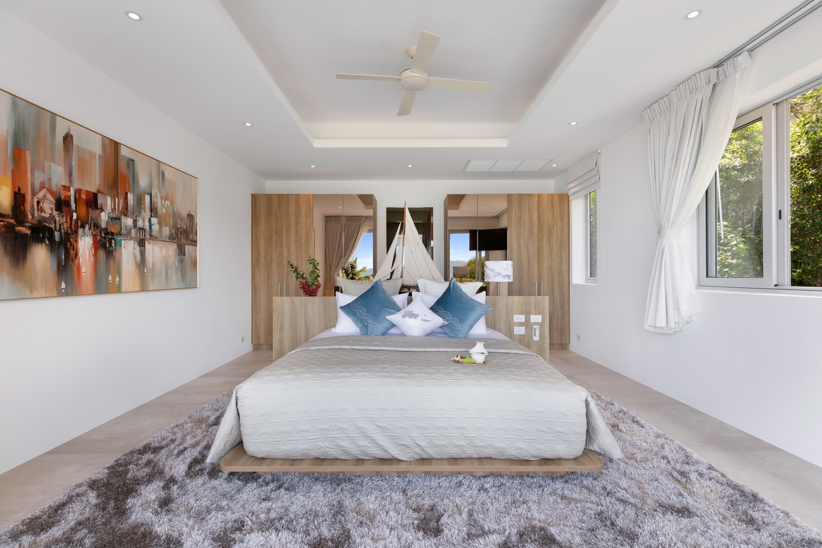 Villa Blue Amber – Exclusive 4-Bedroom Waterfront Pool Villa in Samrong Bay for Rent