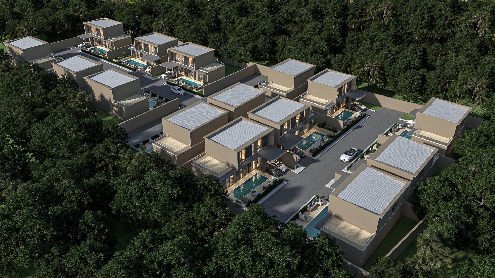 Coco Tropical Plalarn - Beach-Access Modern 3 Bedroom Garden Pool Villa in Maenam for Sale