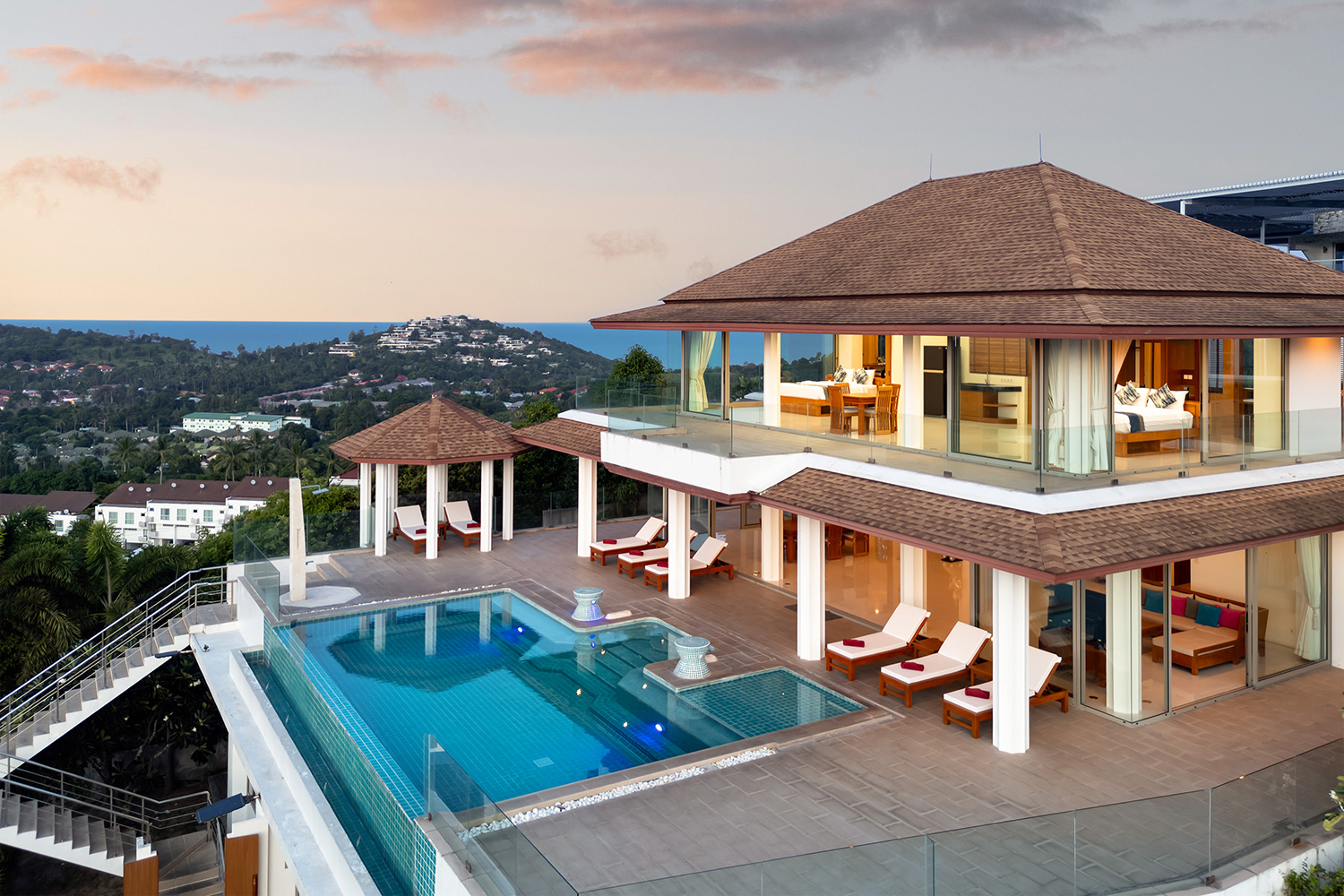 (PRICE REDUCED!) Narai Kiri Villa – Spacious 5 Bedroom Seaview Pool Villa in Plai Laem for sale
