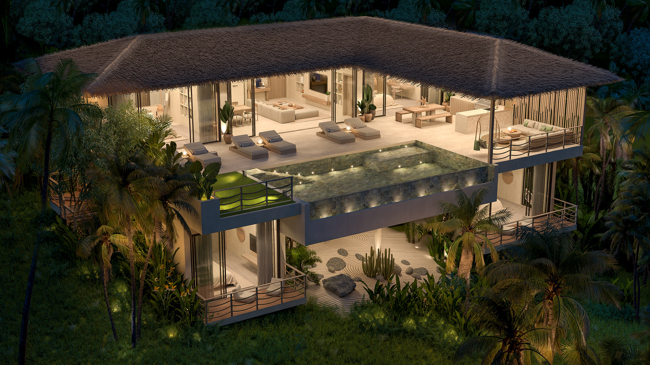 Pacific Sunset – Villa Java 4 Bedroom Seaview Pool Villa in Bang Makham for sale