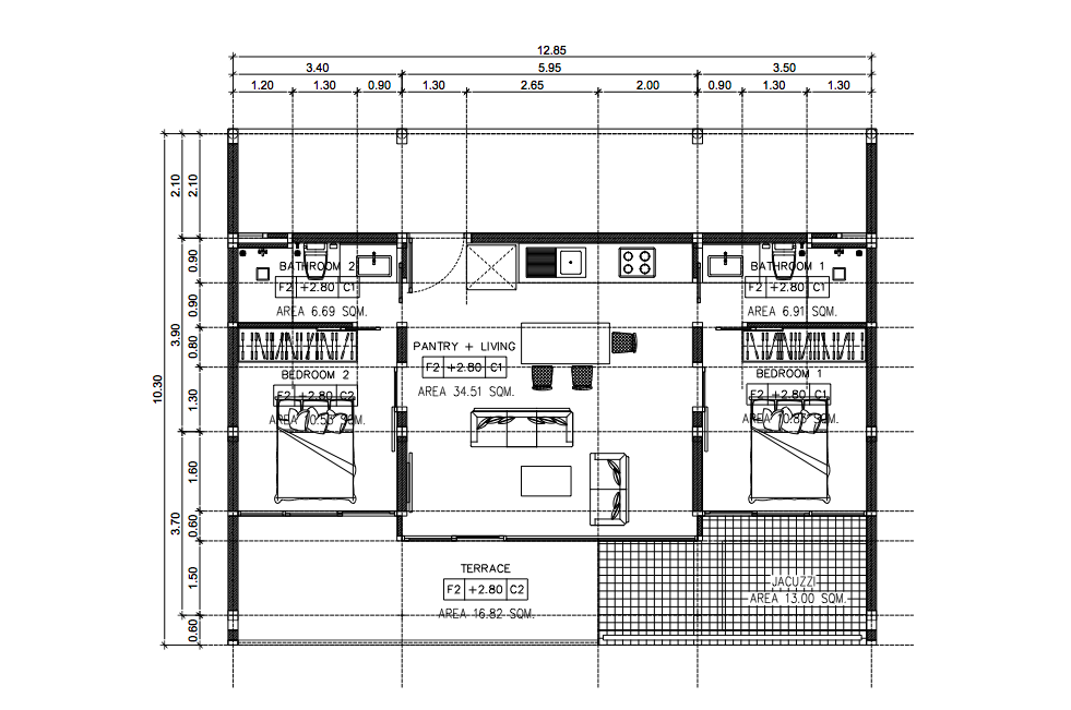 (SOLD) 1-2 Bedroom Sea View Apartments with plunge pool for sale, Lamai