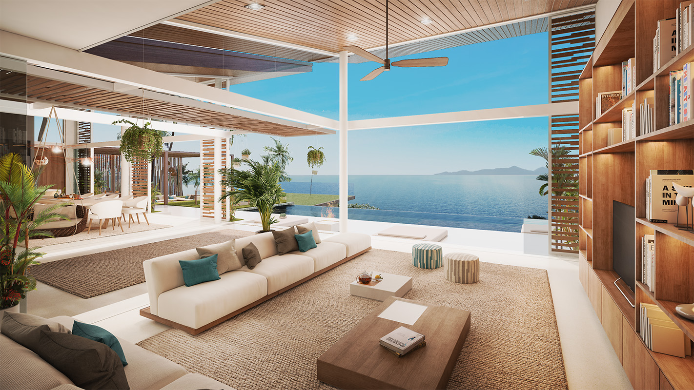 (SOLD) Pacific Palisade - Contemporary Tropical 6 to 7 Bedroom Seaview Pool Villas in Bang Por 