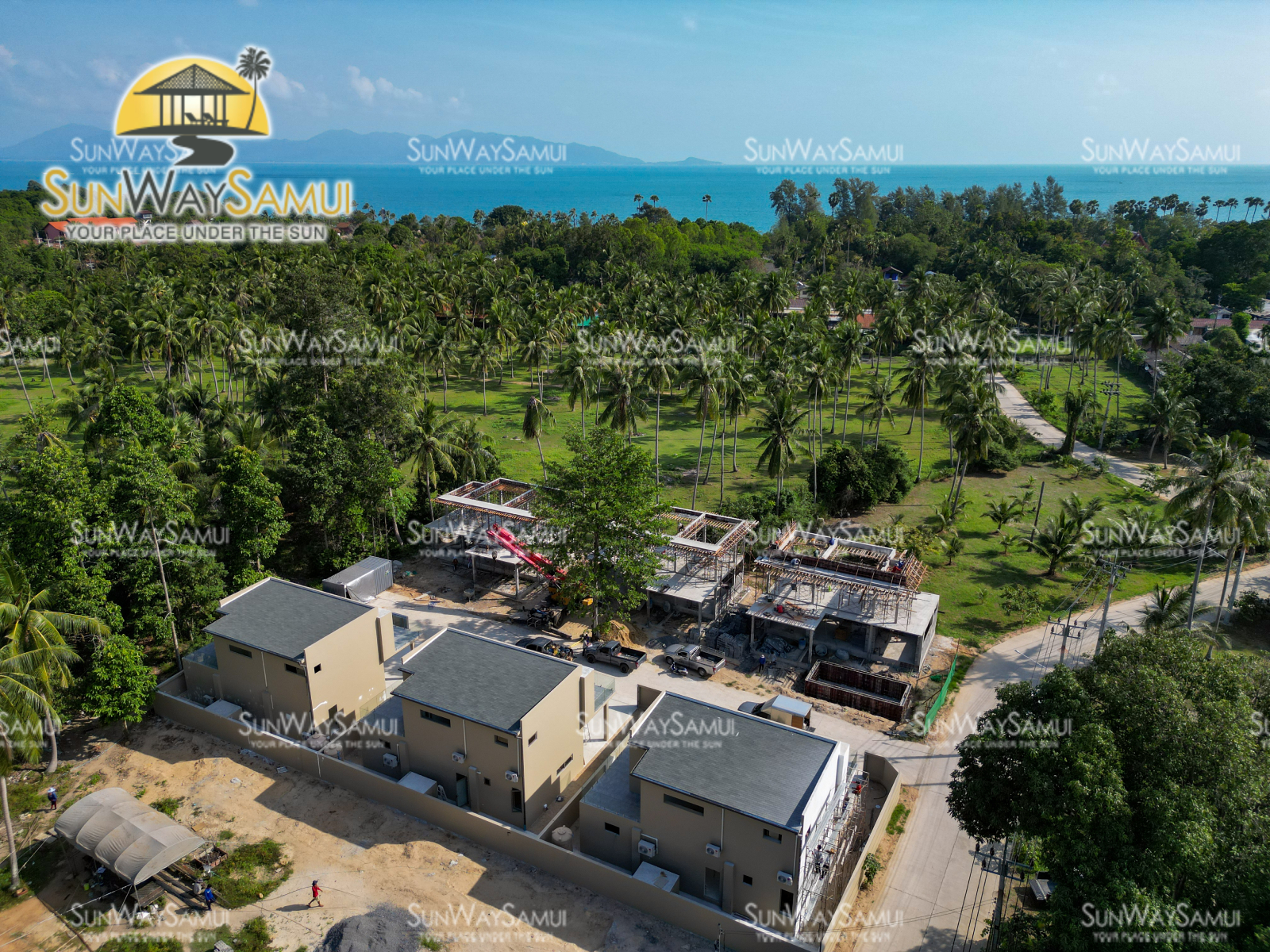 Coco Tropical Plalarn - Beach-Access Modern 3 Bedroom Garden Pool Villa in Maenam for Sale