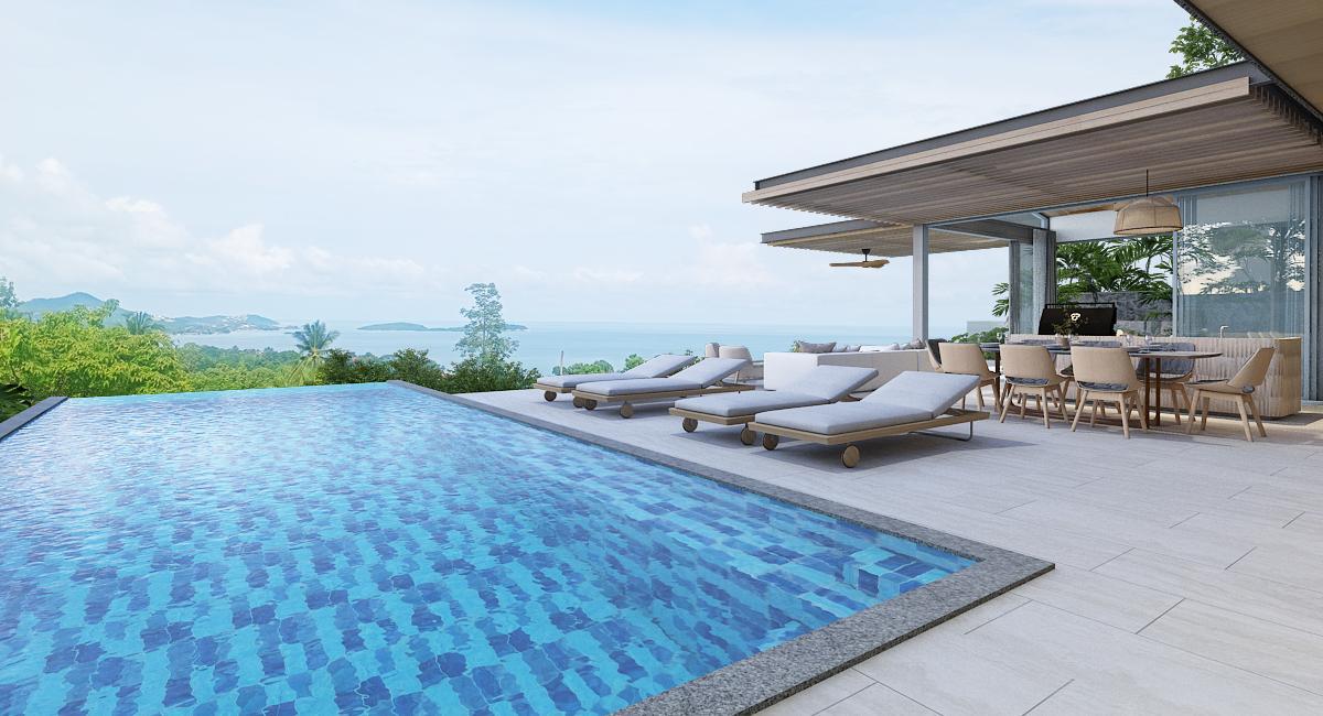 Sense 8 – Sensational 5 Bedroom Seaview Villa in Chaweng Noi for Sale