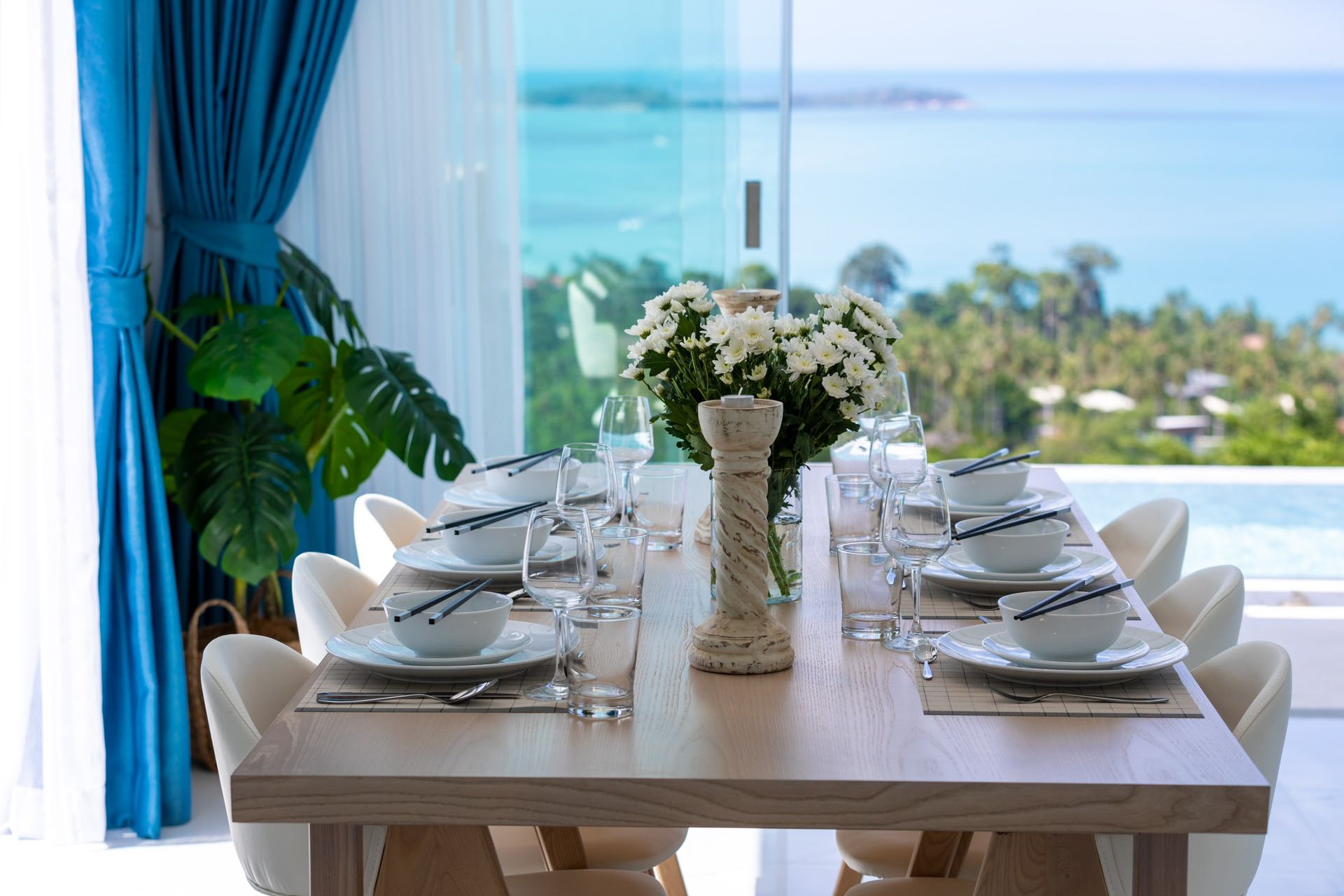 (SOLD) Urbane 3 Bedroom Semi-detached Seaview Pool Villa in Chaweng Noi for sale