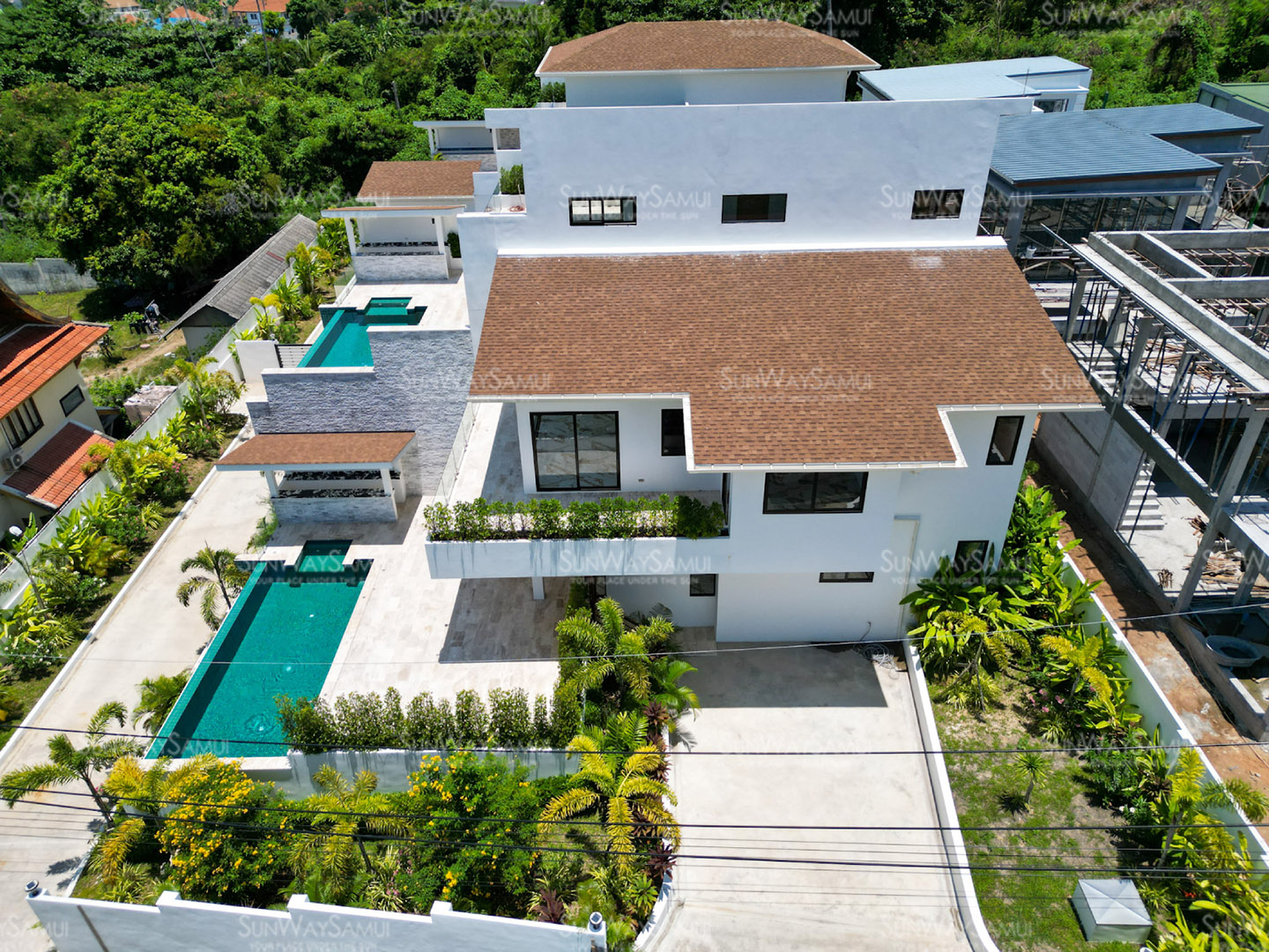 Villa Gabriela – Duplex Beachside Pool Villa with Partial Sea View in Choengmon for Sale