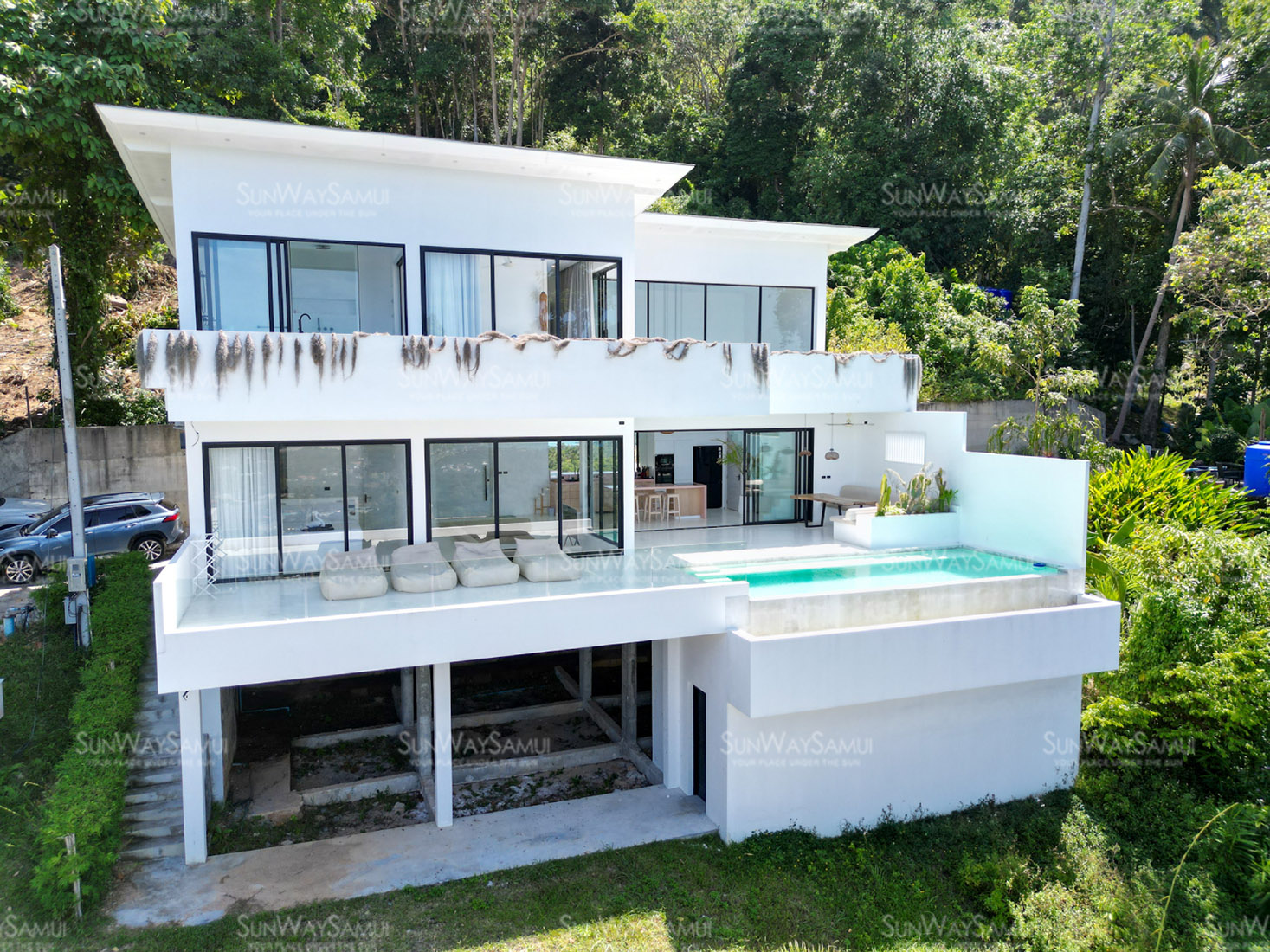 (PRICE REDUCED!) Villa Cocohill - Minimalist 3 Bedroom Seaview Pool Villa in Chaweng for sale
