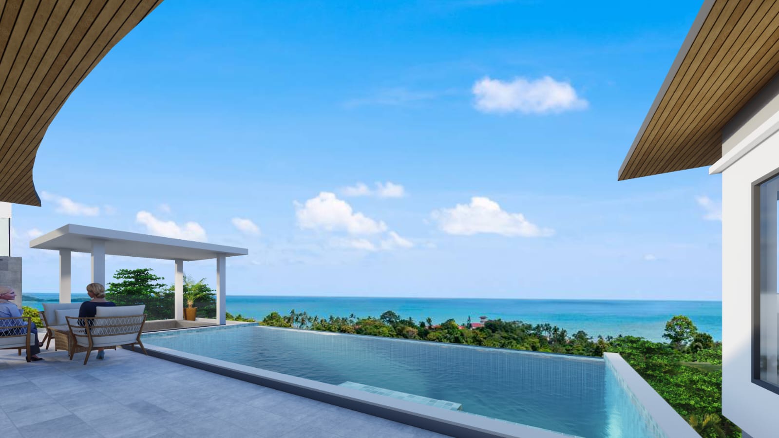 (SOLD) Bespoke 4 Bedroom Seaview Villa in Chaweng Noi for sale