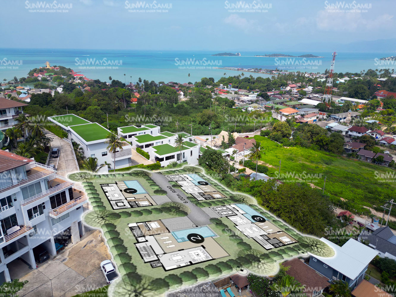 The Bay Pool Villas – 3 Bedroom Seaview Pool Villa in Big Buddha for sale