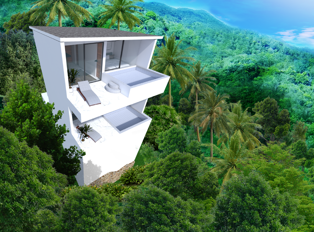 (SOLD) 1-2 Bedroom Sea View Apartments with plunge pool for sale, Lamai