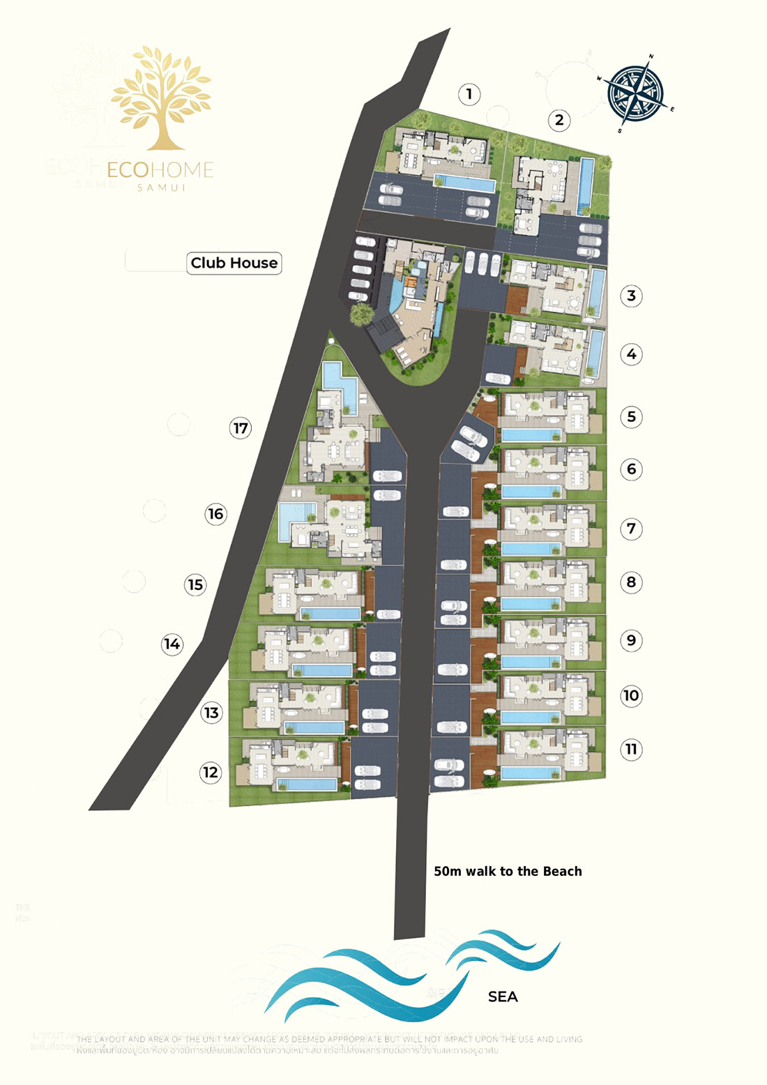 EcoHome Samui – Seaside 3 to 4 Bedroom Pool Villas in Laem Sor for sale: EcoHome Samui – Seaside 3 to 4 Bedroom Pool Villas in Laem Sor for sale