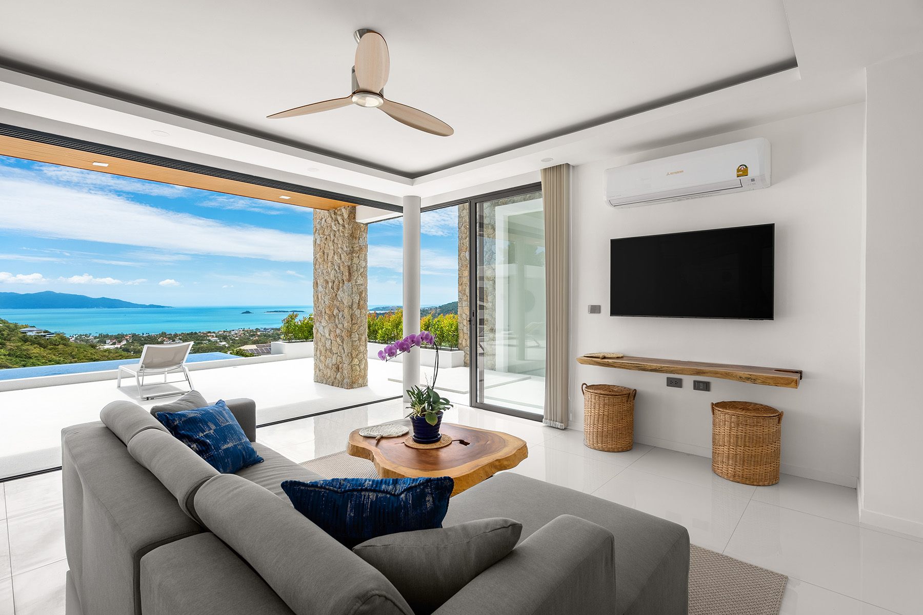 (SOLD) Enchanting 3 Bedroom Seaview Pool Villa in Bophut for sale