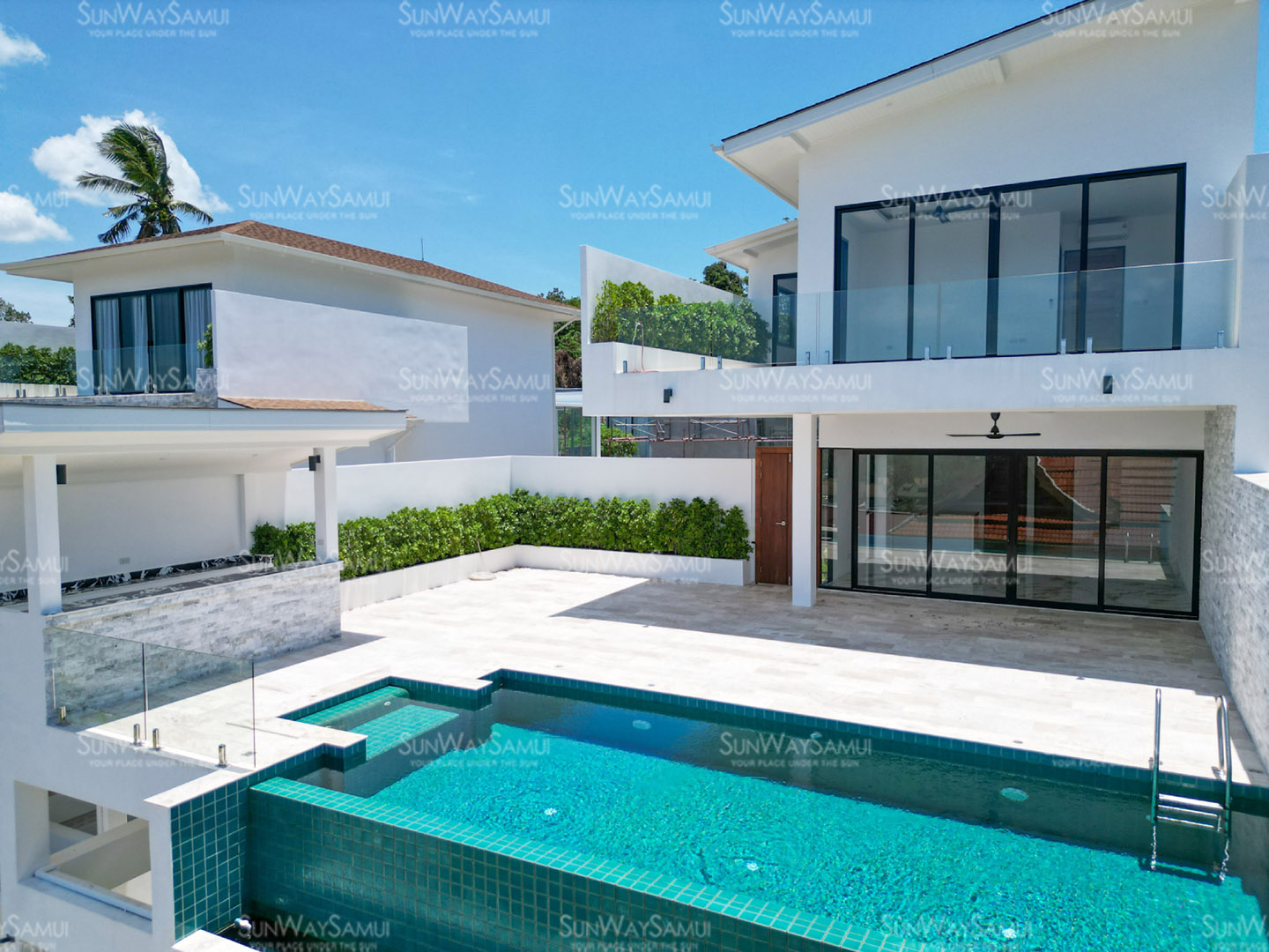 Villa Gabriela – Duplex Beachside Pool Villa with Partial Sea View in Choengmon for Sale