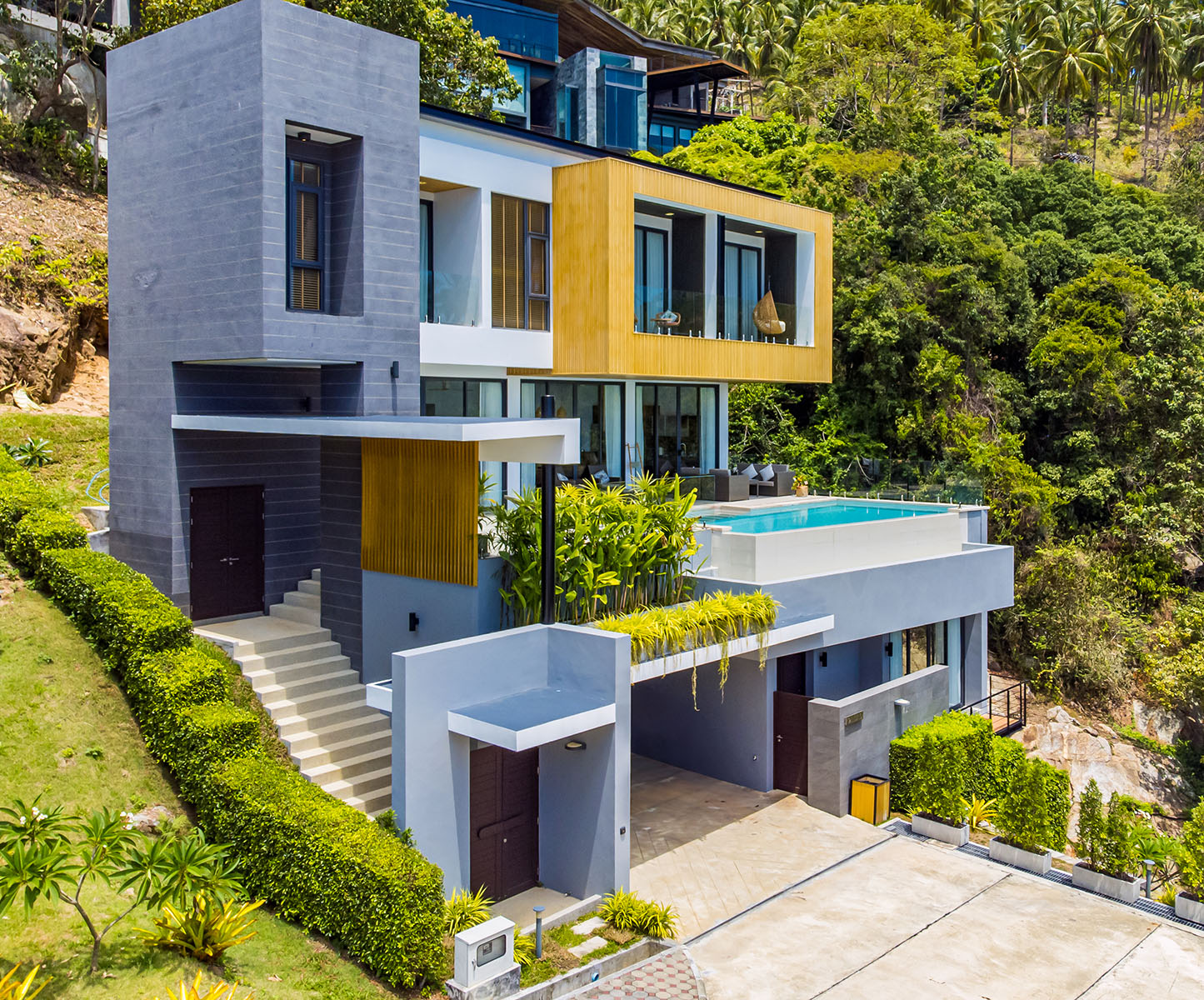 (PRICE REDUCED!) Verano Residence - Contemporary 3+1 Bedroom Seaview Pool Villa in Chaweng Noi for Sale