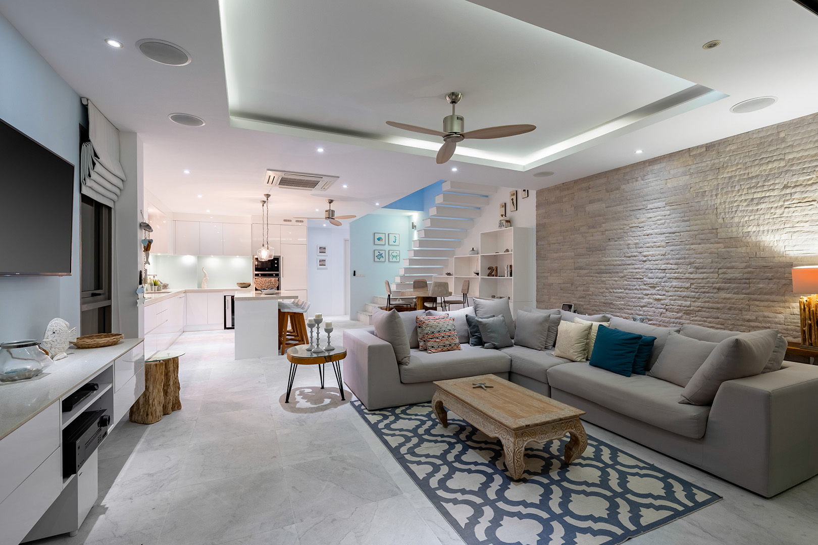 Nautical 4+1 Bedroom Seaview Semi-Detached Pool Villa in Plai Laem for sale