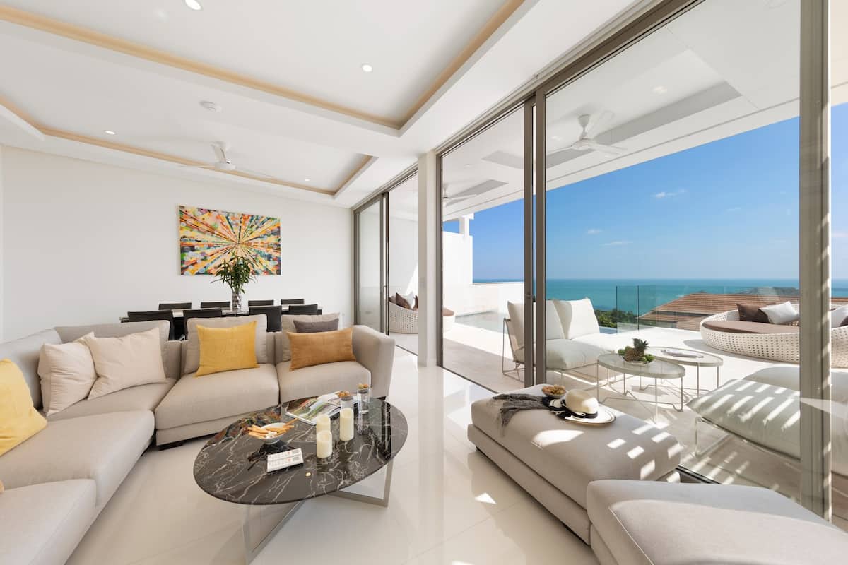 Trendy 4 Bedroom Seaview Pool Villa in Choeng Mon for sale