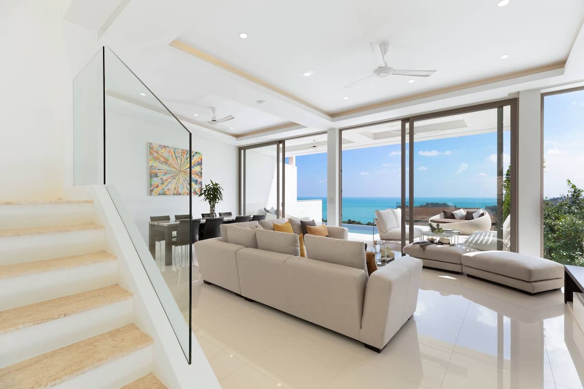 Trendy 4 Bedroom Seaview Pool Villa in Choeng Mon for sale