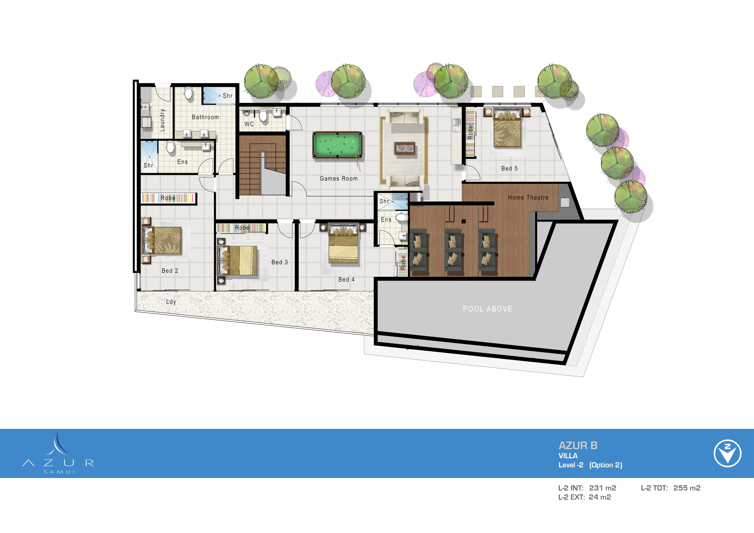 Azur Samui – Attractive 5 Bedroom Seaview Pool Villa in Maenam for sale