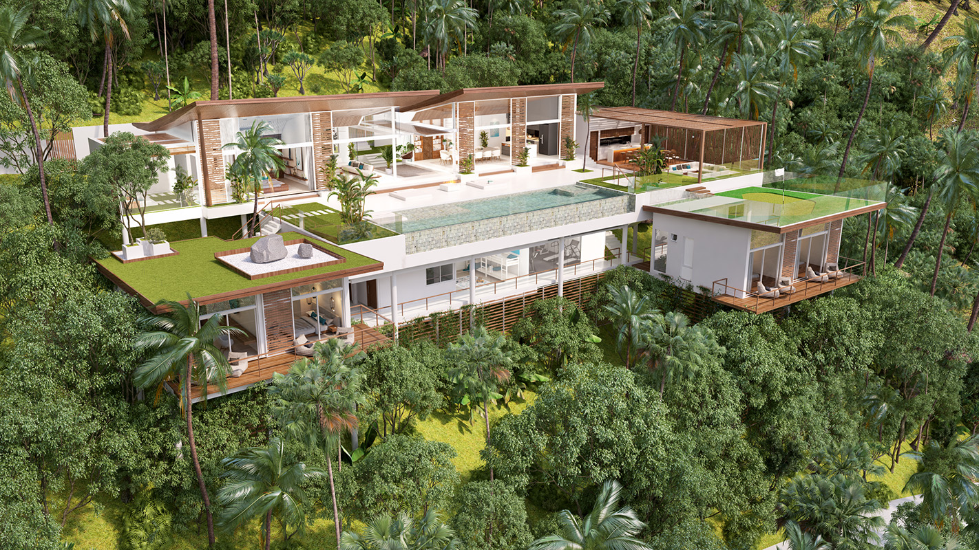 (SOLD) Pacific Palisade - Contemporary Tropical 6 to 7 Bedroom Seaview Pool Villas in Bang Por 