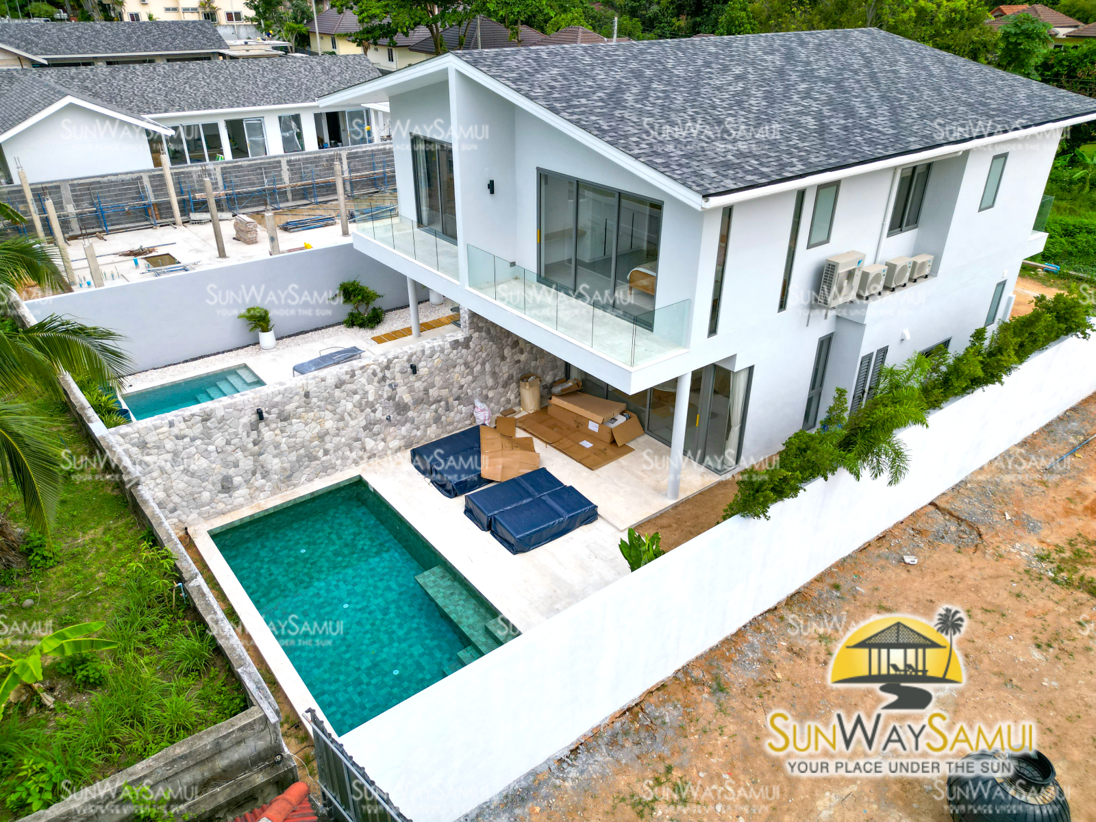 (SOLD) The Hideaway - 3 Bedroom Semi-Detached Pool Villa in Bophut for sale 