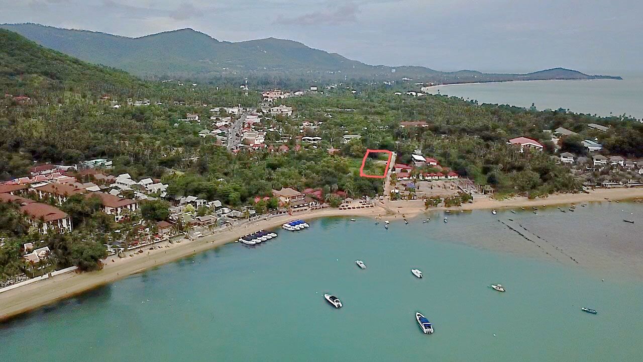 An excellent land plot on the West side of Bophut beach in Koh Samui. 