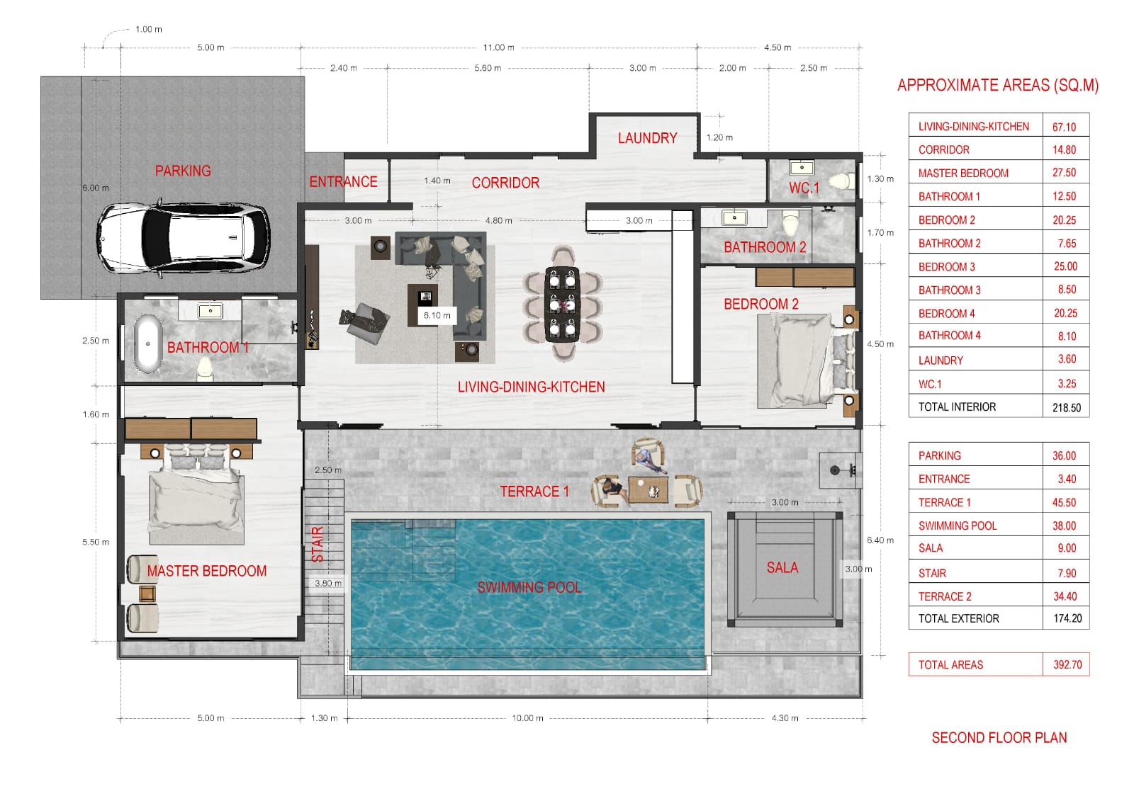 (SOLD) Bespoke 4 Bedroom Seaview Villa in Chaweng Noi for sale