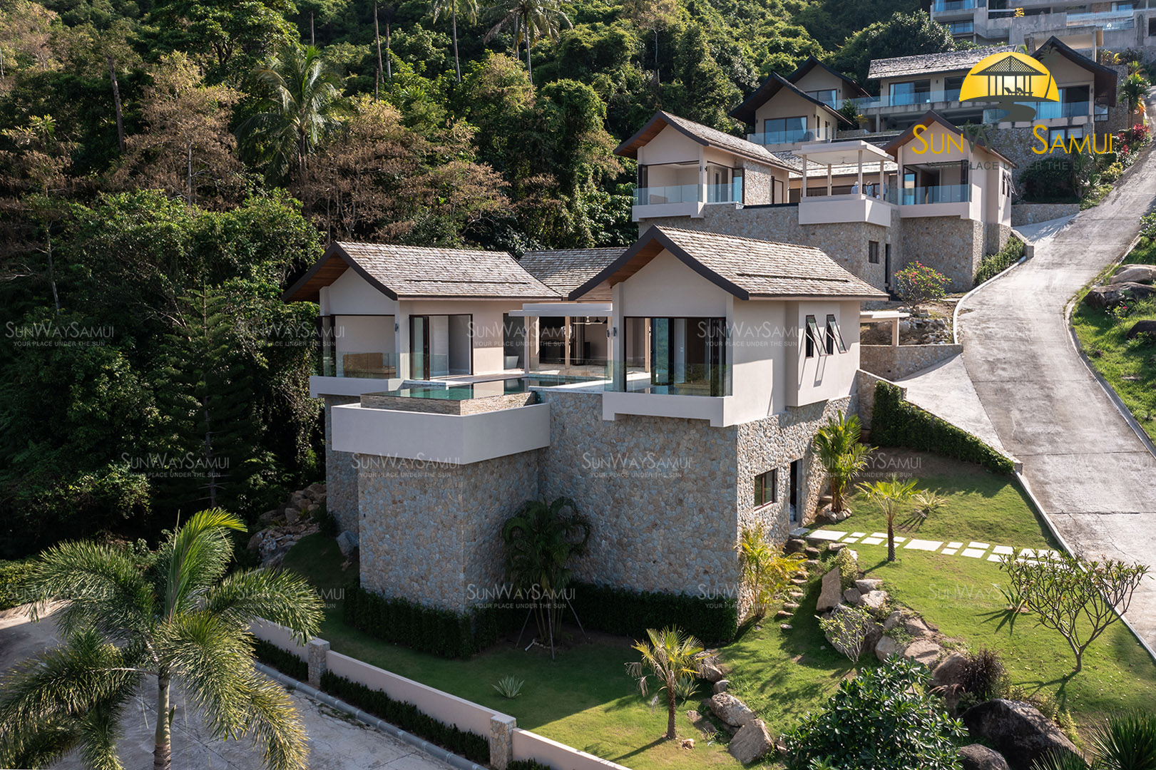 (SOLD) Villa Tujuh - Traditional Tropical 3 Bedroom Seaview Pool Villa in Chaweng Noi For Sale