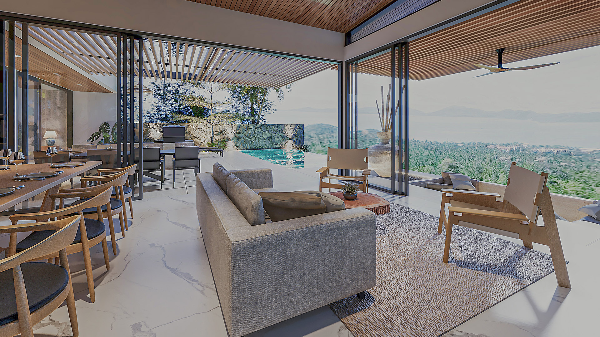 Sense 8 – Sensational 3 to 4 Bedroom Seaview Villa in Chaweng Noi for Sale