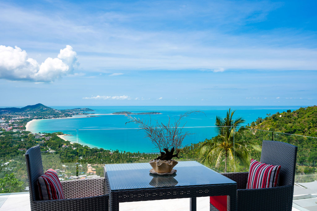 Majestic 4 Bedroom Seaview Pool Villa in Chaweng Noi for Sale