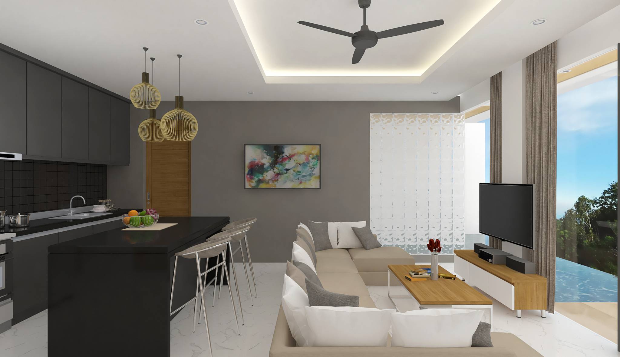 (SOLD) 1-2 Bedroom Sea View Apartments with plunge pool for sale, Lamai