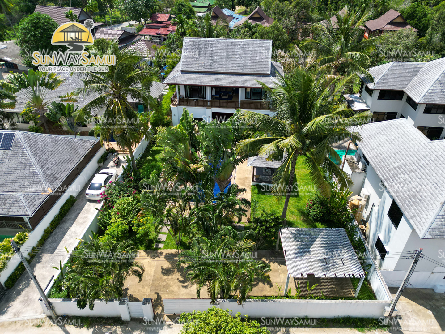 Comfortable 3 Bedroom Garden Pool Villa with 800 sqm land in Maenam for sale