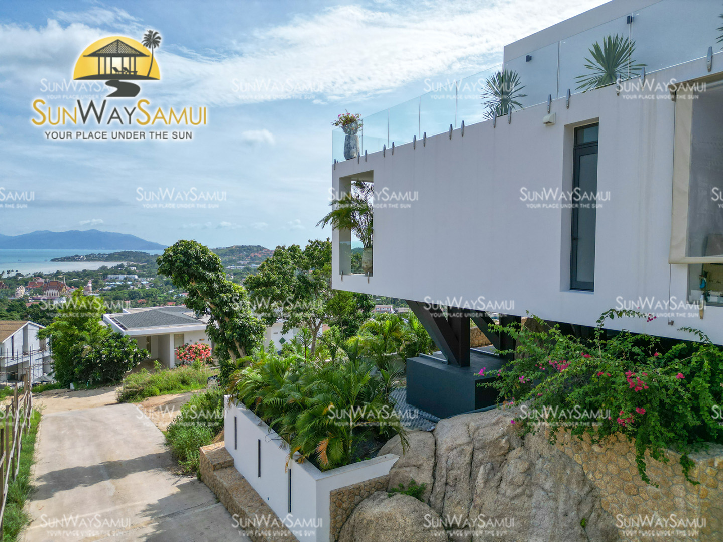 Modern 4 Bedroom Seaview Pool Villa in Plai Laem for sale