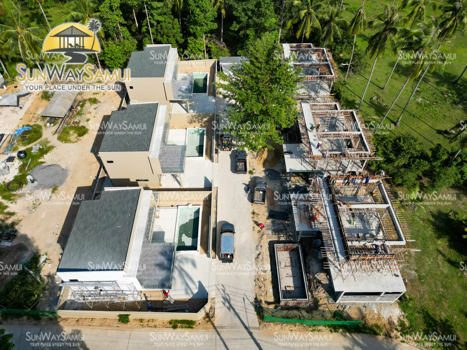 Coco Tropical Plalarn - Beach-Access Modern 3 Bedroom Garden Pool Villa in Maenam for Sale