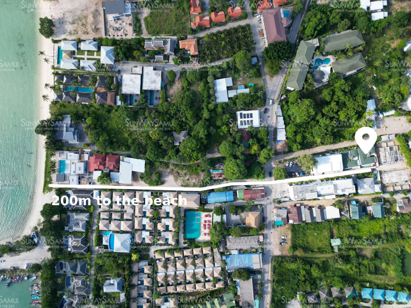 Villa Belvedere – Beachside 3 Bedroom Garden Pool Villa in Plai Laem for sale