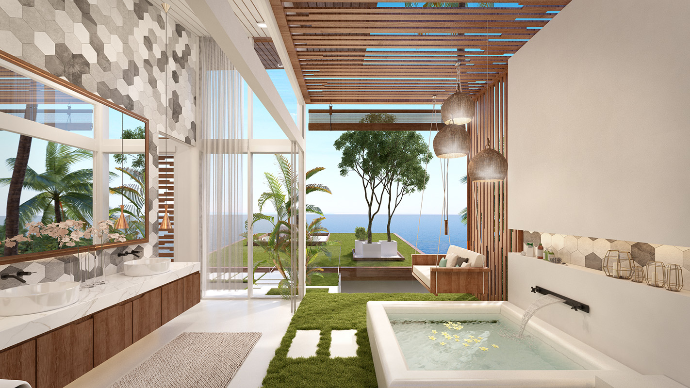 (SOLD) Pacific Palisade - Contemporary Tropical 5 Bedroom Seaview Pool Villas in Bang Por 