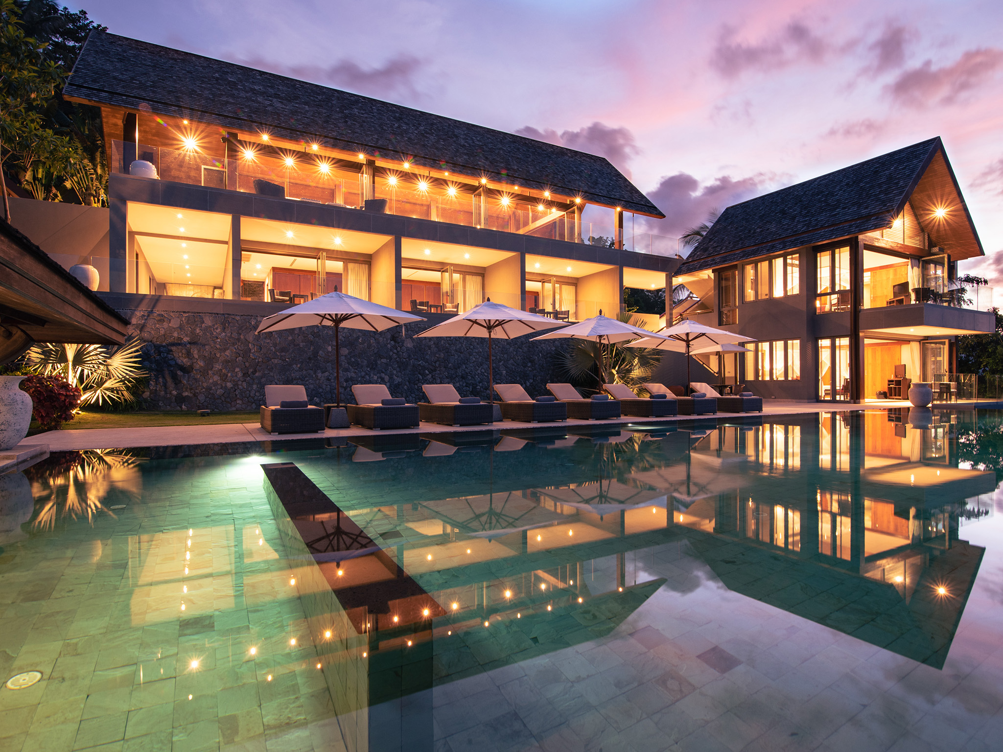 Villa Suralai - Modern Thai 6 Bedroom Seaview Pool Villa in Bophut for sale: Villa Suralai - Modern Thai 6 Bedroom Seaview Pool Villa in Bophut for sale