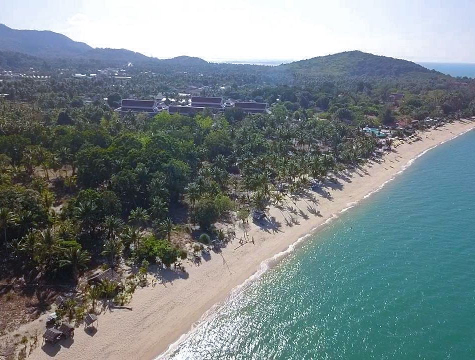 30 Rai beach front land in Maenam with a stunning 180 meters beach front