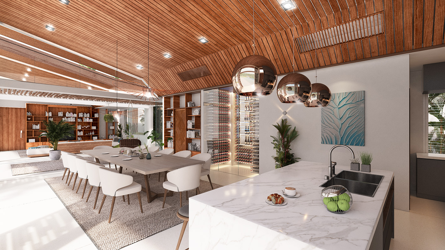 (SOLD) Pacific Palisade - Contemporary Tropical 6 to 7 Bedroom Seaview Pool Villas in Bang Por 