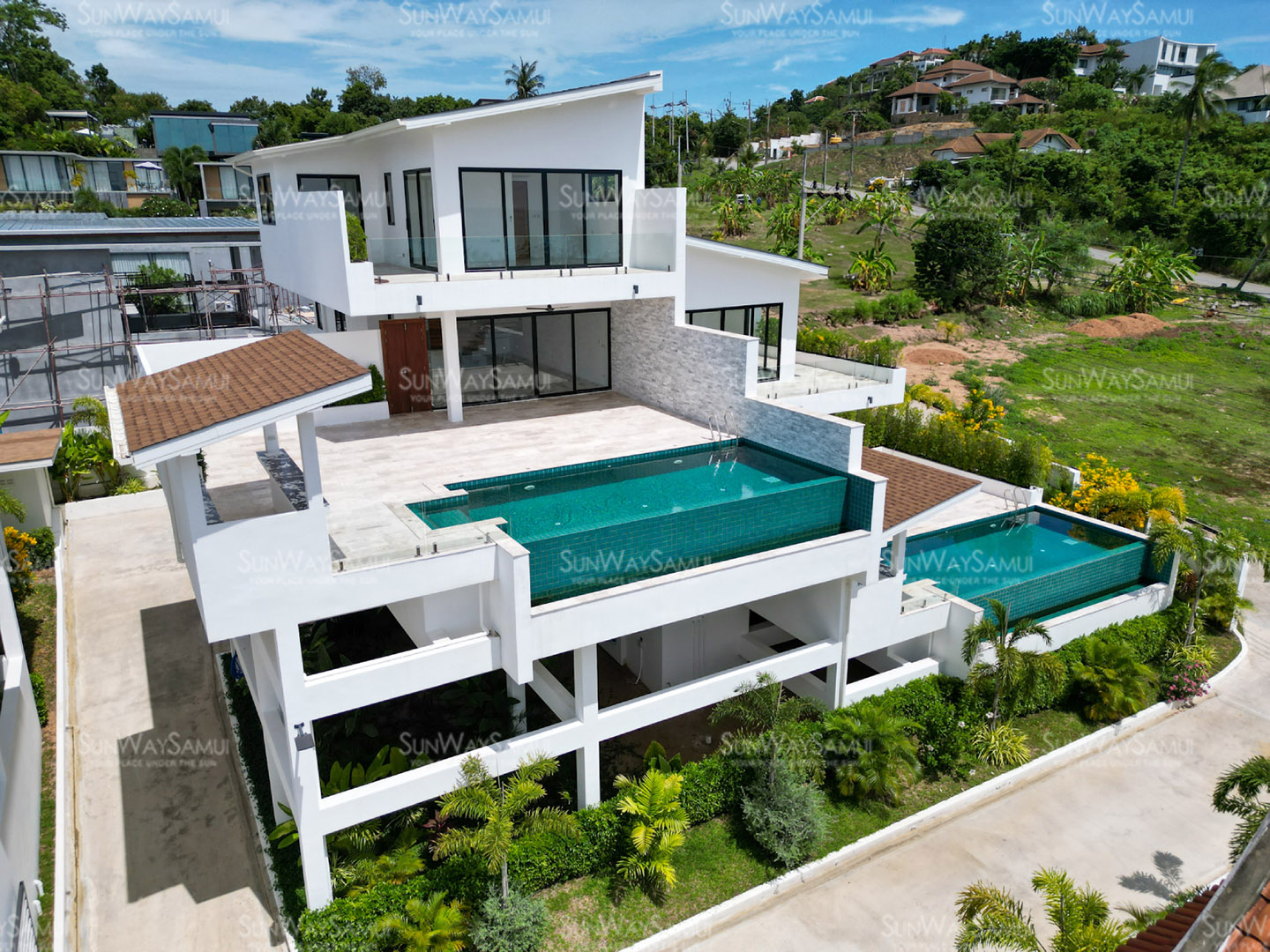 Villa Gabriela – Duplex Beachside Pool Villa with Partial Sea View in Choengmon for Sale