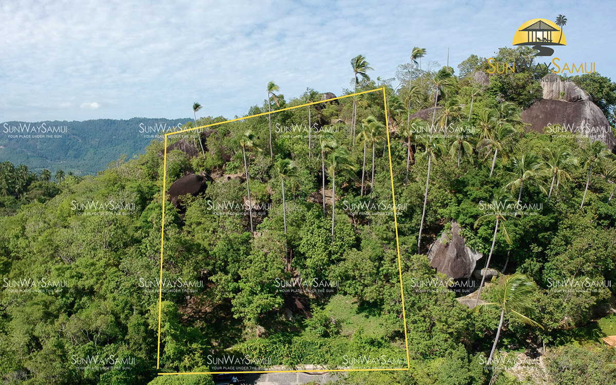(SOLD) 2888 sqm Mountain Top Seaview Land in Laem Sor for sale