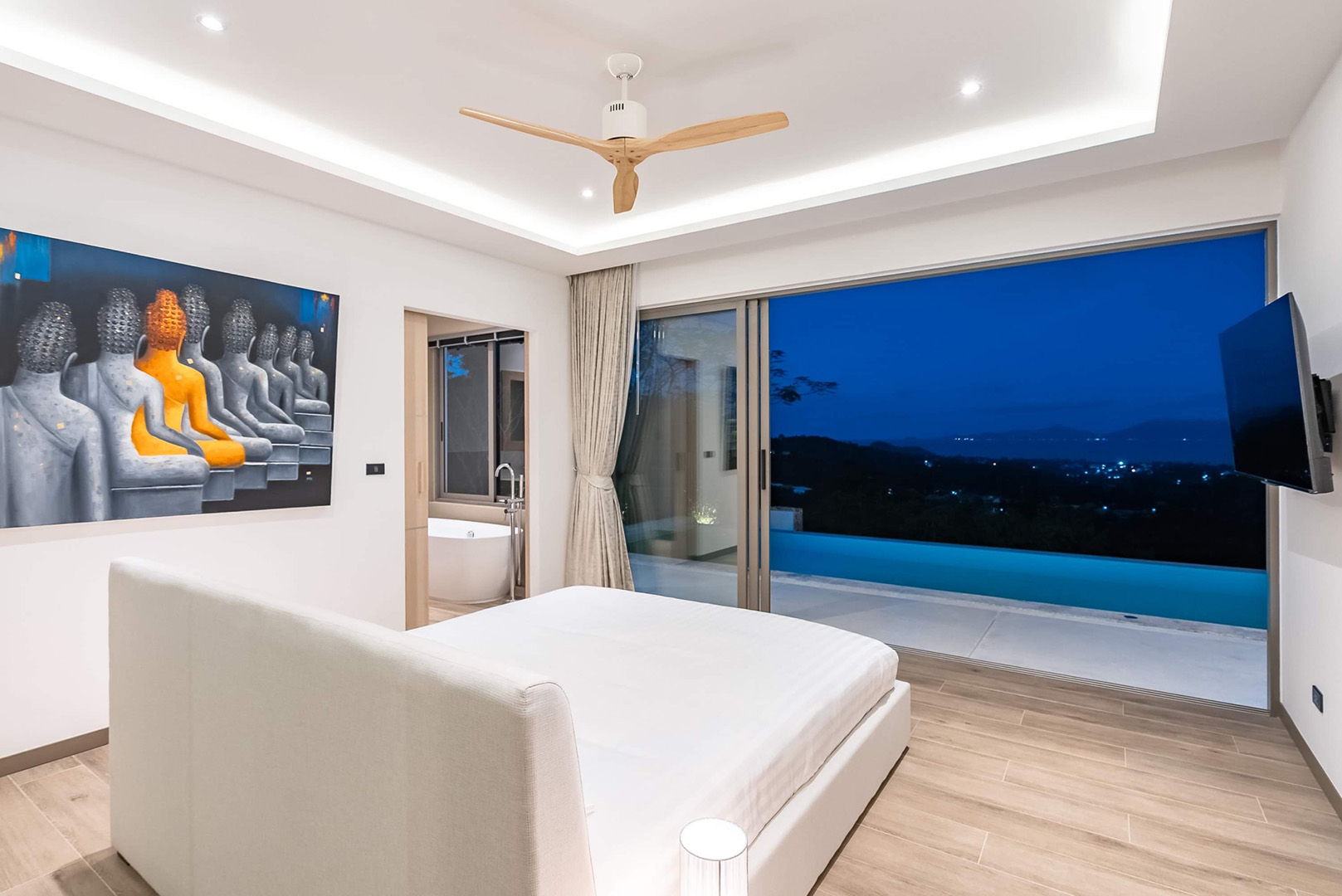 Sophisticated 3+1 Bedroom Seaview Pool Villa in Bophut for Sale