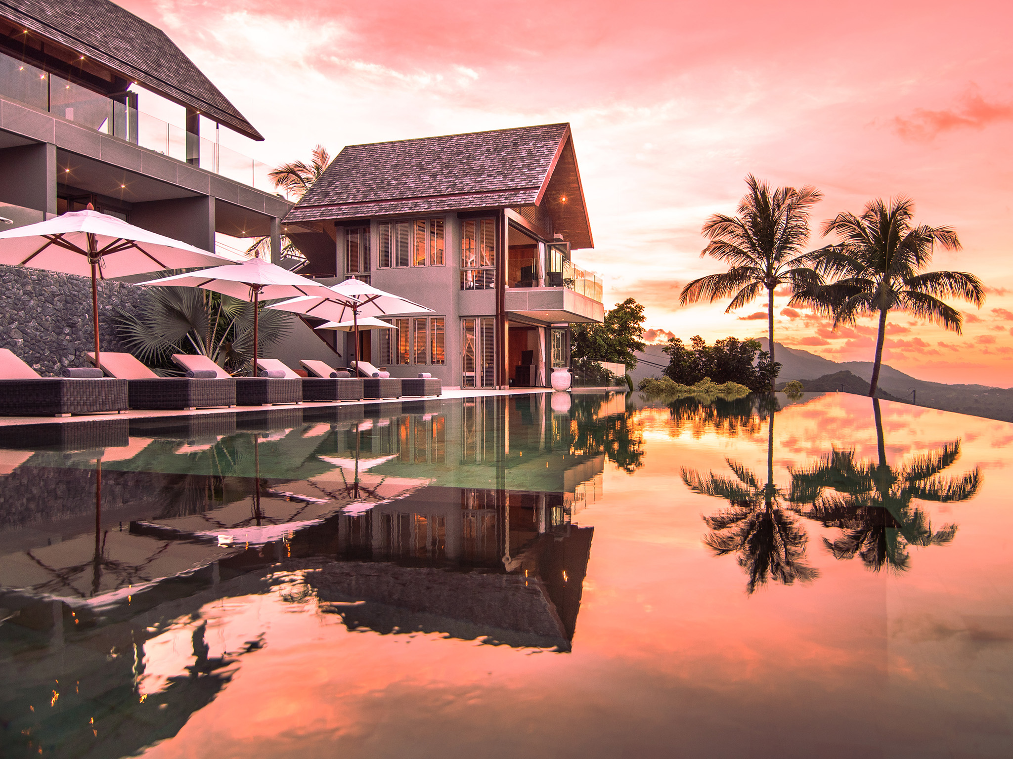 Villa Suralai - Modern Thai 6 Bedroom Seaview Pool Villa in Bophut for sale: Villa Suralai - Modern Thai 6 Bedroom Seaview Pool Villa in Bophut for sale