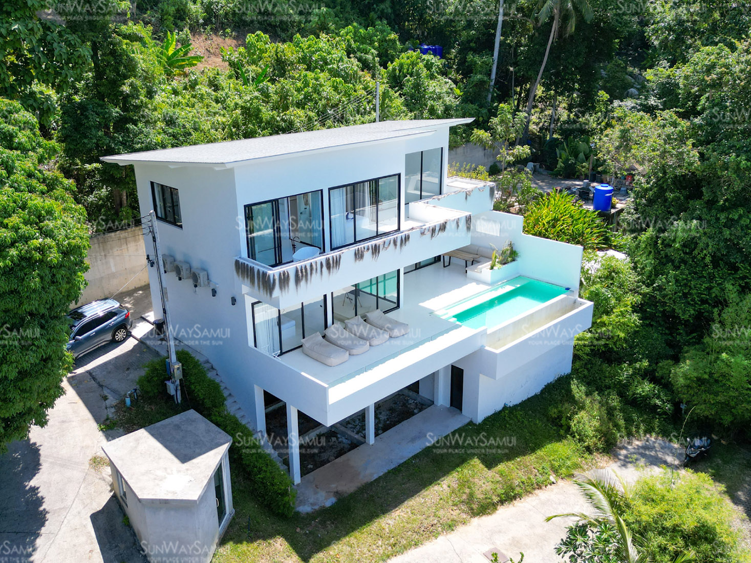 (PRICE REDUCED!) Villa Cocohill - Minimalist 3 Bedroom Seaview Pool Villa in Chaweng for sale