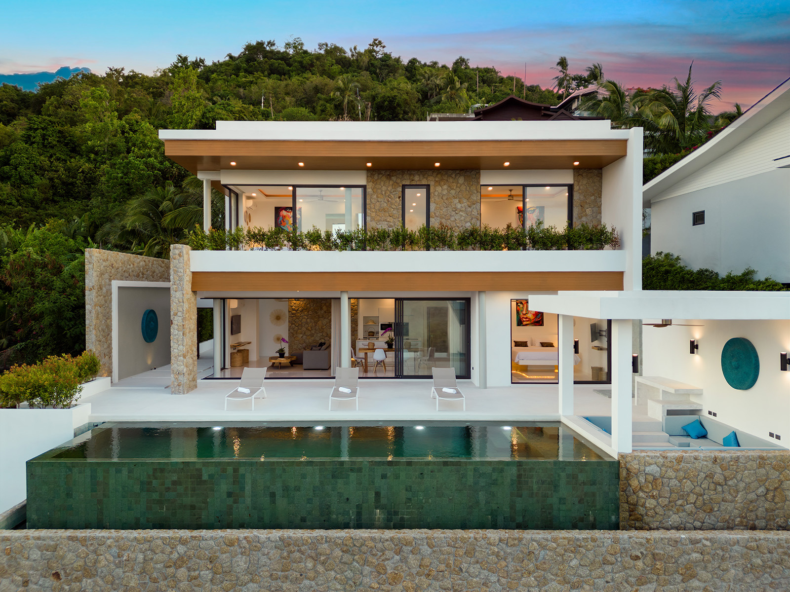 (SOLD) Enchanting 3 Bedroom Seaview Pool Villa in Bophut for sale