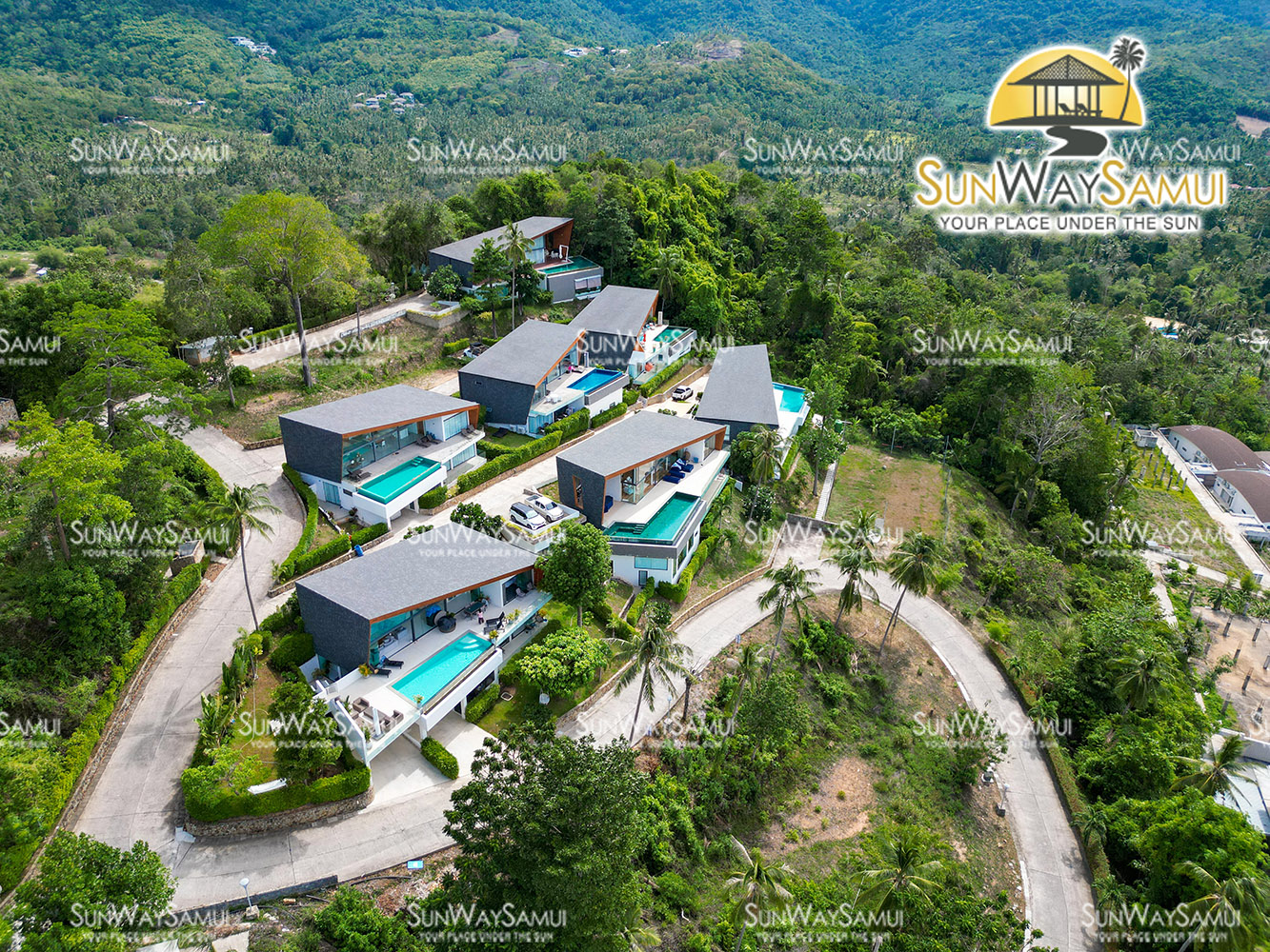 Azur Samui – Attractive 5 Bedroom Seaview Pool Villa in Maenam for sale