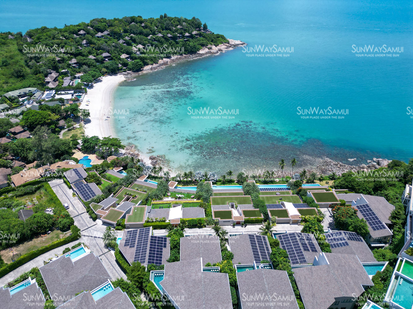 Nautical 4+1 Bedroom Seaview Semi-Detached Pool Villa in Plai Laem for sale