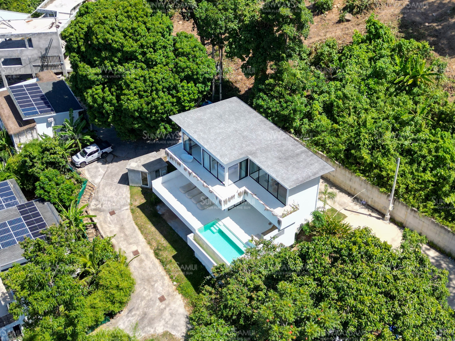 (PRICE REDUCED!) Villa Cocohill - Minimalist 3 Bedroom Seaview Pool Villa in Chaweng for sale